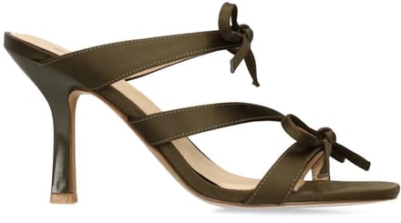 Sacha - Dames - Groene sandalen met hak en strikjes - Maat 40