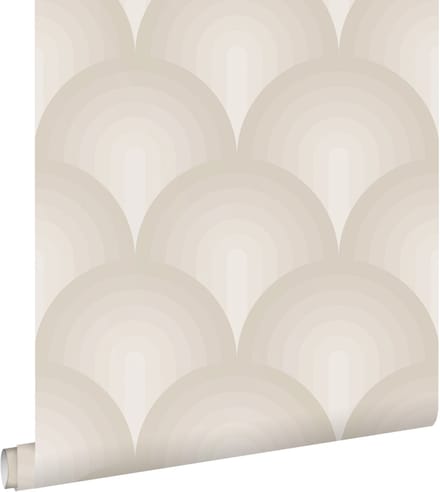 ESTAhome behang 3D-motief warm grijs - 50 x 900 cm - 131118