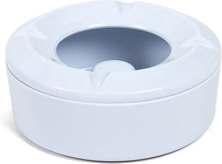Gerimport Terras asbak wit kunststof 10 cm - Buiten - Tuinasbak - Stormasbak