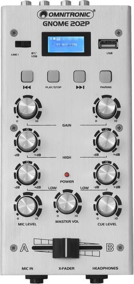 OMNITRONIC Mengpaneel - Audio mixer GNOME-202P Mini Mixer -  silver