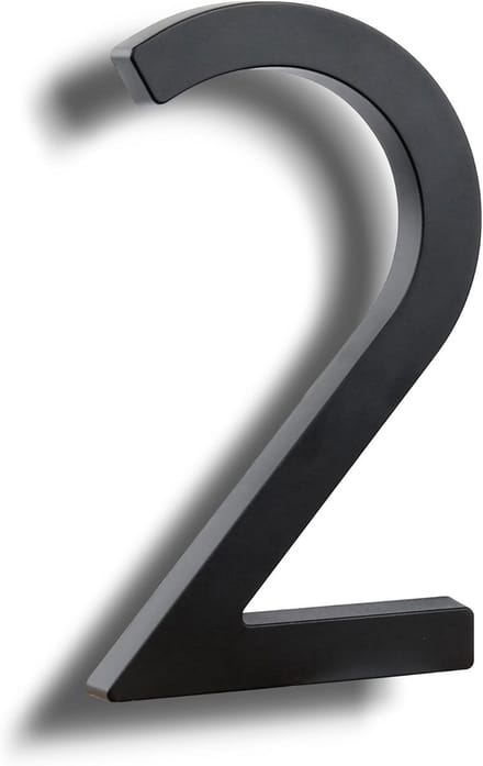 Stijlvol Huisnummer Zwart 15.2 cm - Duurzaam ABS - Eenvoudig te Monteren