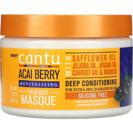 Cantu, Revitalizing Treatment Mask, Acai Berry, 12 oz (340 g) yellow