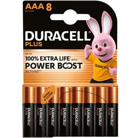 Duracell Plus Power Boost AAA batterij (potlood) Alkaline 1.5 V 8 stuk(s)