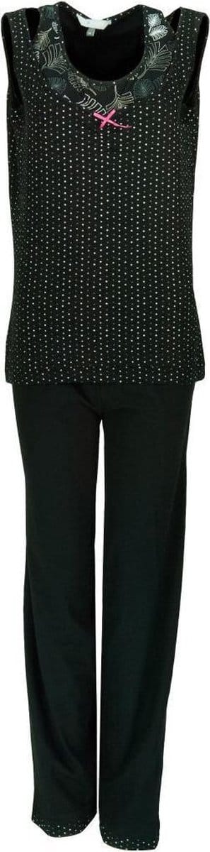 Irresistible Dames Pyjama - Katoen - Ronde Hals - Zwart - Maat M
