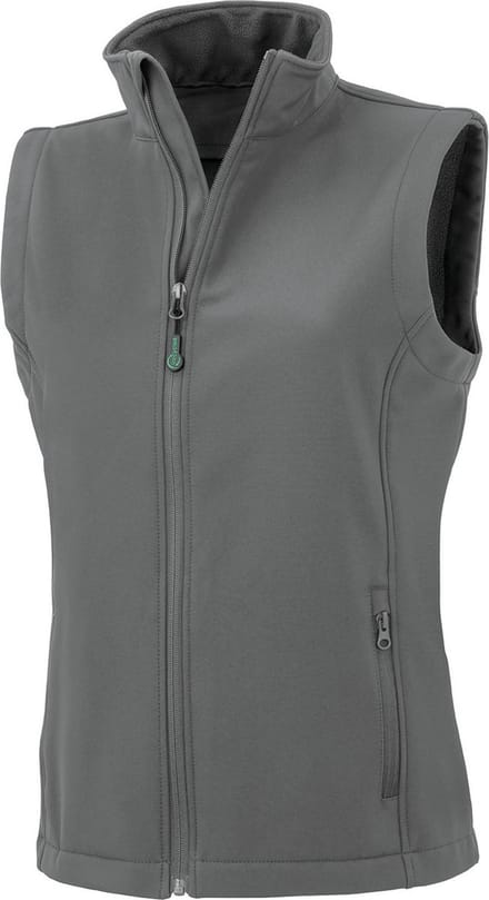 Result Women´s Recycled 2-Layer Printable Softshell Bodywarmer RT902F - Workguard Grey - S