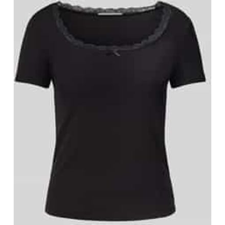 T-shirt met strikdetail, model 'LIA'