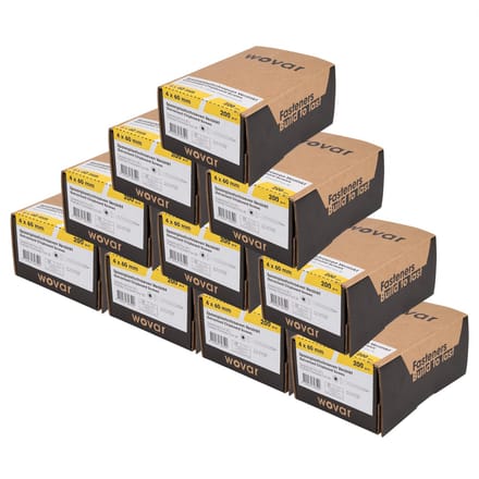 Spaanplaatschroeven Verzinkt 4 x 60 mm Torx 20 Deeldraad | 2000 Stuks