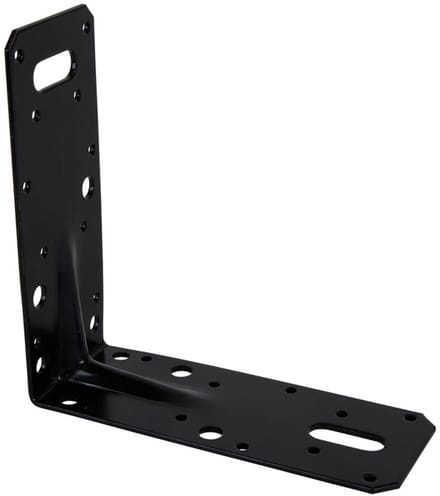 Hoekanker Ril - 150 x 150 x 60 x 2.5 mm - Zwart
