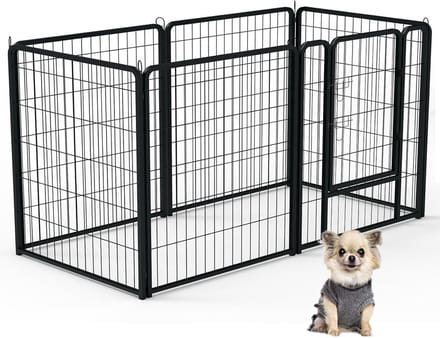 ACXIN Puppyren - Inklapbaar - Met deur - 80×80 cm - 6 panelen - Binnen - Buiten