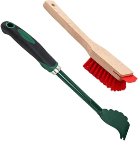 Grasmaaier Schraper - Dek Reiniger - Onderhoud Tuin - Combinatie Schraper Borstel - 30cm Borstel - Meerkleurig
