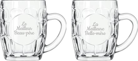 Bierpul gegraveerd - 55cl - Le Meilleur Beau-père & La Meilleure Belle-mère