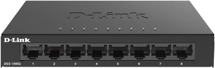 8-poorts Gigabit Onbeheerde Switch - Fanless, Compact en Energiezuinig - Plug & Play