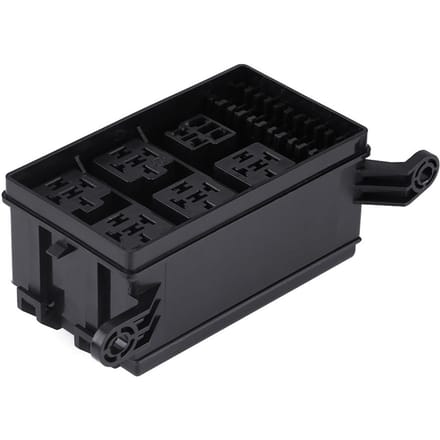 6-weg Zekering Relais Houder Box Socket voor Auto Auto SUV Offroad Pick-up Truck black