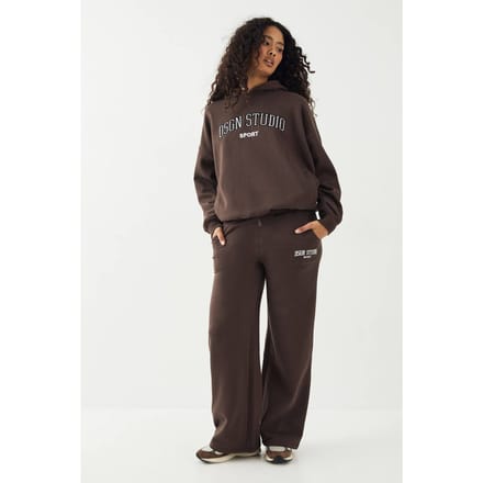 Dames Tall Dsgn Studio Applique Rechte Pijp Joggingbroek | Espresso | Maat: XS