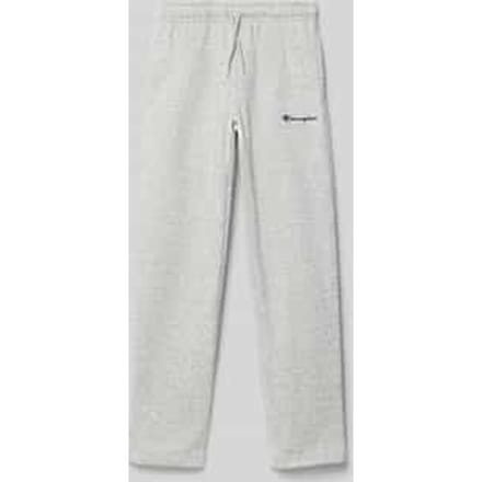 Straight leg sweatpants met labelstitching
