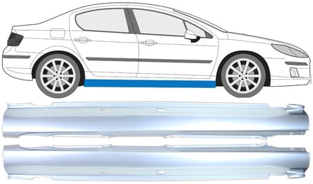 Volledige dorpel voor Peugeot 407 2004-2011 / Links + Rechts / Set