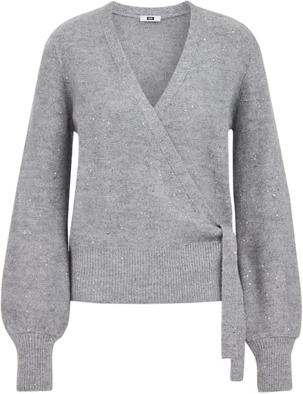 WE Fashion Dames overslagvest met pailletten