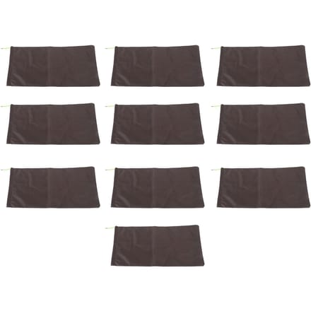 10 STUKS Zandloze Zandzakken Trekkoord Overstromingswater Barrières Polyester 9.8x19.7in Damzak voor Kelder bruin