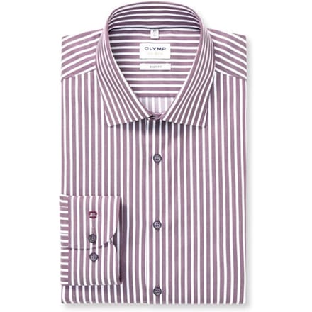 OLYMP Level Five Overhemd, body fit, New York Kent, Aubergine