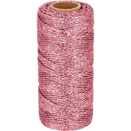 Roze metaalkoord 100 m x 1,5 mm - Artemio