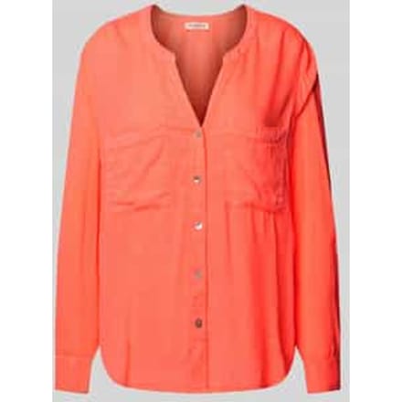Overhemdblouse met borstzakken