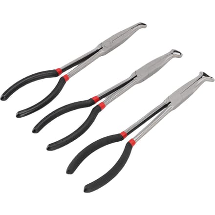 11 Inch Lange Ronde Neus Tang Set Multifunctioneel Nauwkeurige Controle voor Thuis Garage Professioneel Autogebruik gray