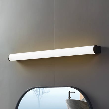 Lucande LED badkamer wandlamp Vilmara, zwart, metaal, IP44