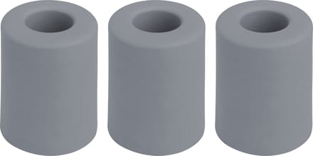 Deltafix Deurbuffer - 3x - deurstopper - grijs - rubber - 50 x 35 mm - schroefbevestiging
