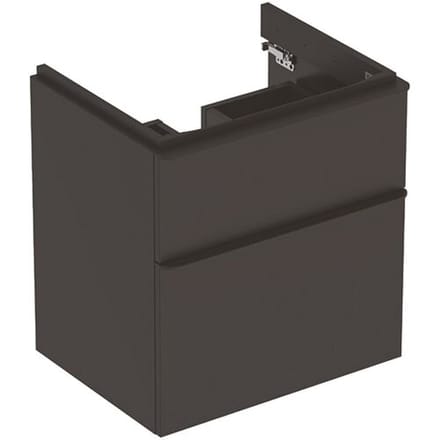 Geberit Smyle Square - Wastafelkast, 58x47x62 cm, 2 laden, lava 500.352.JK.1