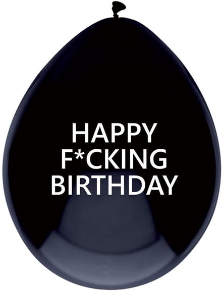 Ballonnen Happy F*king Birthday (6 stuks)