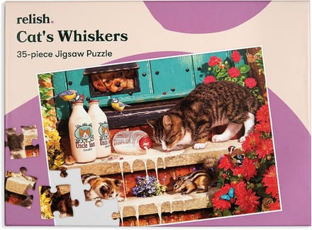 Puzzel - Legpuzzel - Ontspanning - Grote stukken - 35 delen - Katten snorharen