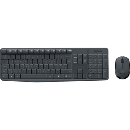 Logitech MK235 Draadloos Combo - US - Keyboard and mouse set - Engels (US international) - Grijs