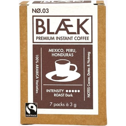 Blaek BLÆK Organic Instant Coffee No. 3 Dark Blend 21g