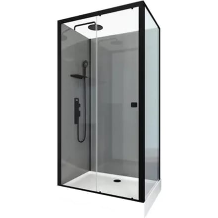 Aurlane Douchecabine Eclipse - Rechthoek - 80x110x219cm - Zwart Mat