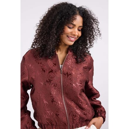 DIDI Dames Jacquard bomber Lora Brown Flower jacquard maat 36