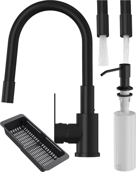 Keukenmengkraan en Zeepdispenser Granitan Grado Plus