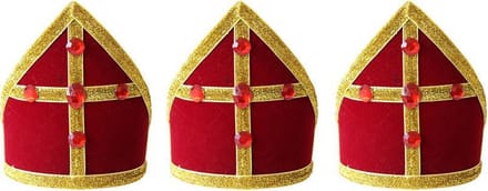 Sinterklaas decoratie | Versiering | Mijter | Set van 3