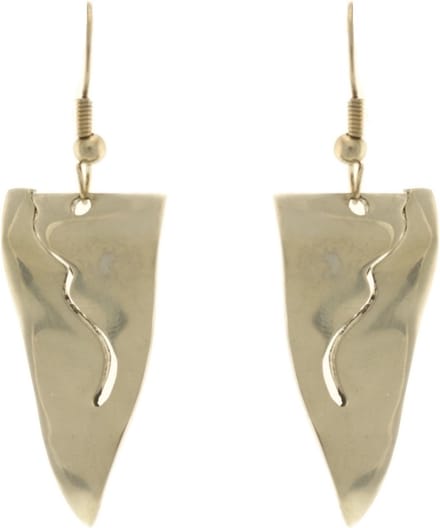 Behave - Dames oorbellen hanger abstract modern - Zilverkleur elegant