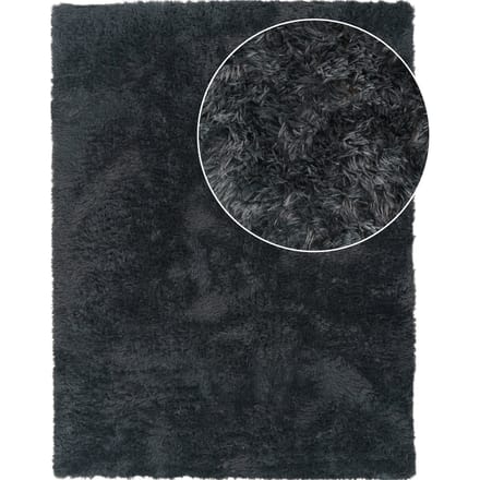 Hoogpolig tapijt Silvana antraciet 60x100 cm