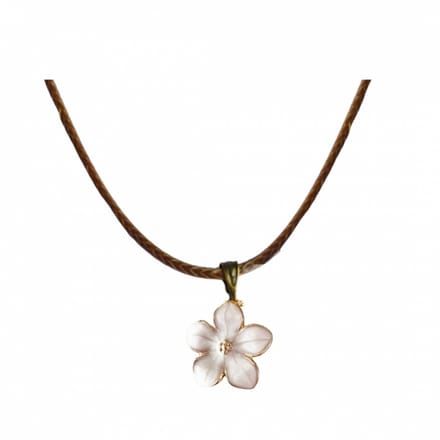 Ketting -Chimay -wit- bruin- koordketting - Charme Bijoux