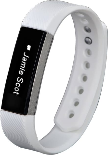 watchbands-shop.nl Siliconen bandje - Fitbit Alta (HR) - Wit - Large