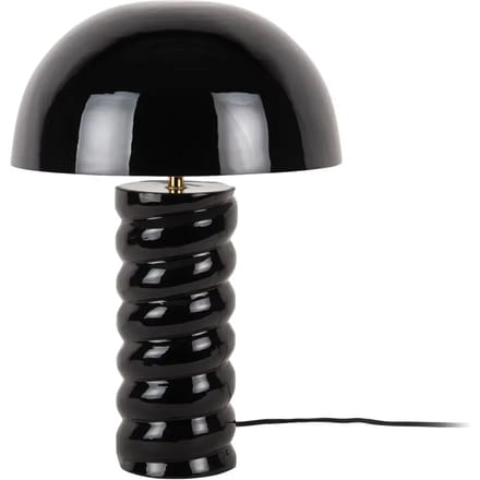 Leitmotiv Tafellamp Gracio - Glanzend zwart - Ø30cm - Scandinavisch