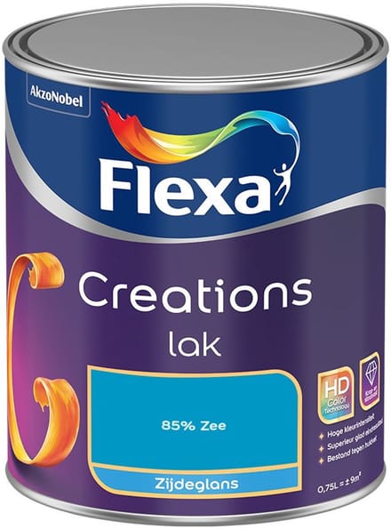 Flexa - Creations Lak Zijdeglans - 85% Zee - Mengverf - 750 Ml