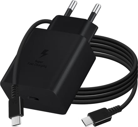 Oplader set geschikt voor Samsung Galaxy S - 25W - USB C Snellader + 2 meter kabel - Zwart