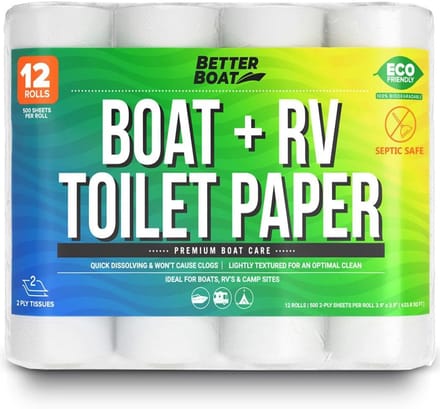 Biologisch afbreekbaar toiletpapier voor boot en camper - 12 Pack