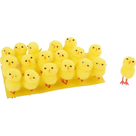 VBS Chenille kuikens "Hoogte 4 cm", 18 stuks
