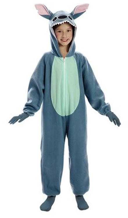 Schattige Blauwe Alien Stitch Kind Kostuum Onesie (92-104cm)