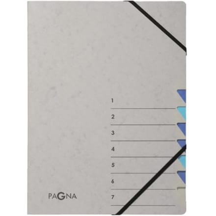 Sorteermap pagna easy a4 7 tabs lichtblauw / Donkerblauw