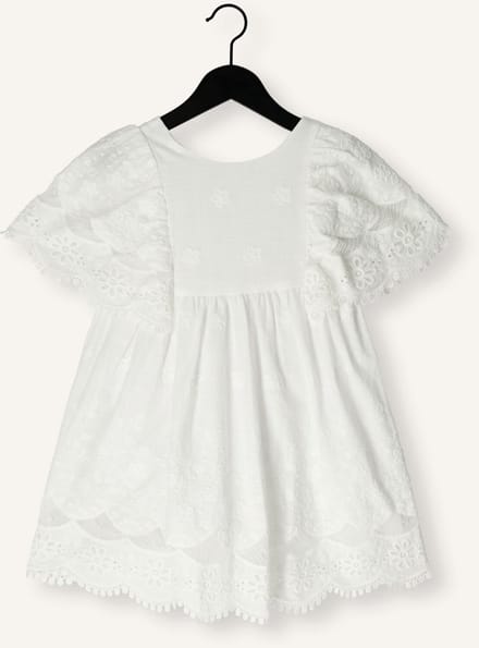 MAYORAL Cotton Dress Meisjes - Jurk - Wit - Maat 122