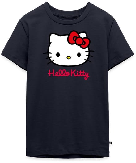 Hello Kitty Klassiek Portret Hello Kitty Tekst Premium T-Shirt Tiener
